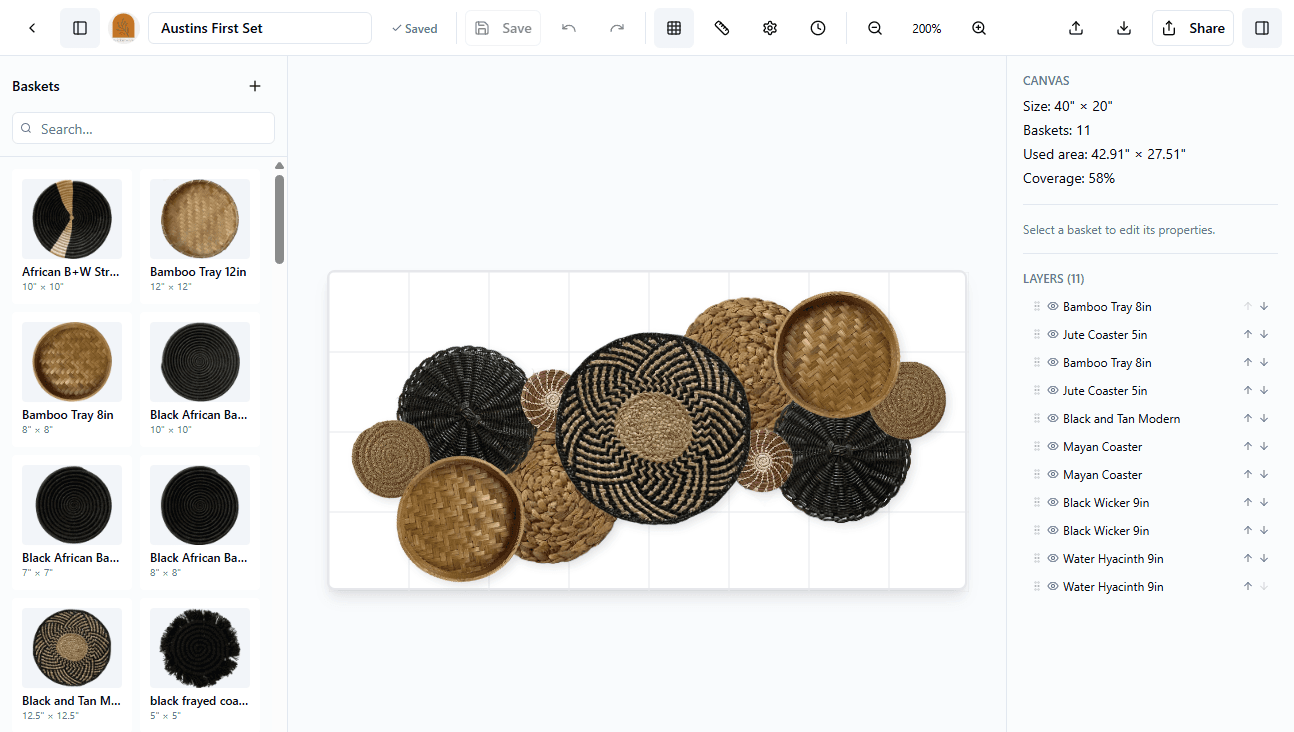 Basket Wall Designer screenshot